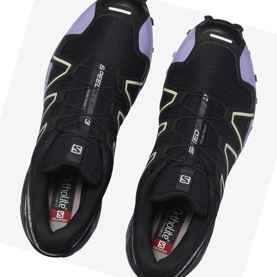 Salomon SPEEDCROSS 3 Kadın Spor Ayakkabı Siyah Mor | TR 2657RVD